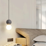 Nordic Concrete and Glass Pendant Light Dimmable LED for Bedside