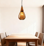Vintage Handblown Glass Pendant Light Dimmable for Dining Rooms