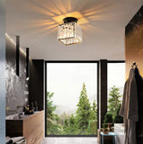 Modern Crystal Flush Mount Ceiling Light for Hallway