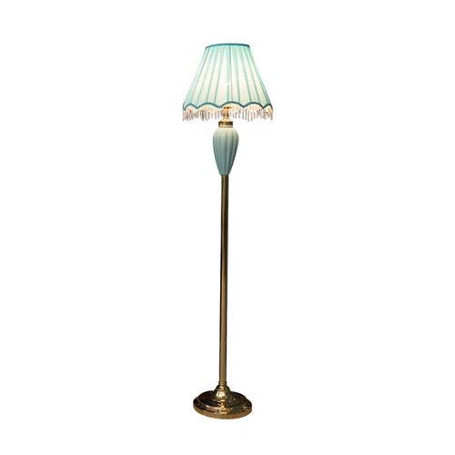 Blue Ceramic Corner Decorative Floor Lamp - Clowas