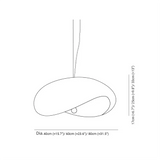 Nordic Wabi Sabi Pendant Light LED Dimmable for Living Room