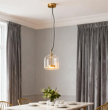 Modern Round LED Glass Pendant Light for Dining Table