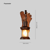 Iron Lantern Wooden Vintage Wall Lights - Clowas