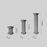 Minimalist Outdoor Bollard Light Metal for Garden, Solar