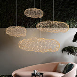 Modern Energy-saving Cloud Pendant Light With Wire Mesh