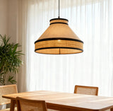 Japanese Pendant Light with Fabric Shade for Restaurant