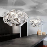 Modern Hanging Pendant Light Dimmable Chrome Metal for Dining Room
