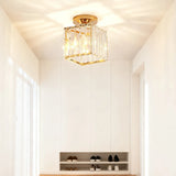 Modern Crystal Flush Mount Ceiling Light for Hallway