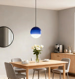 Colour Gradient spherical Glass Pendant Light for Restaurant