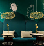 Modern Energy-saving Cloud Pendant Light With Wire Mesh