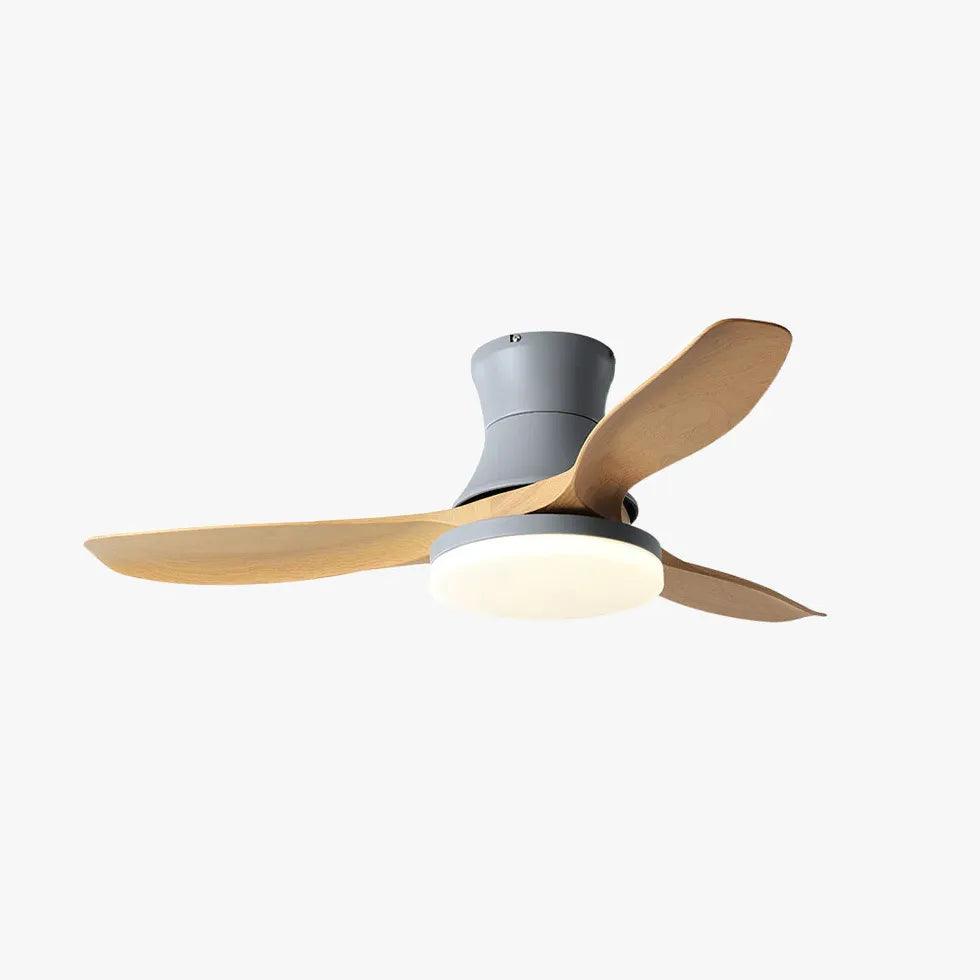 3-Blade Wood Bedroom Fan Light - Clowas