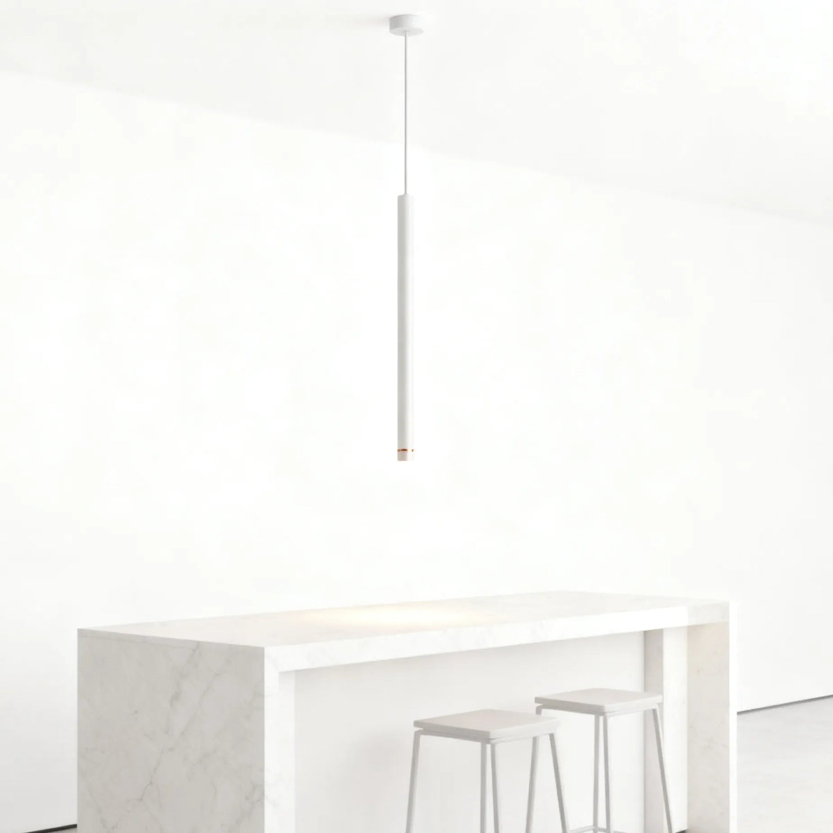 Minimalist Black Cylinder Pendant Light Metal Dimmable for Kitchen Islands