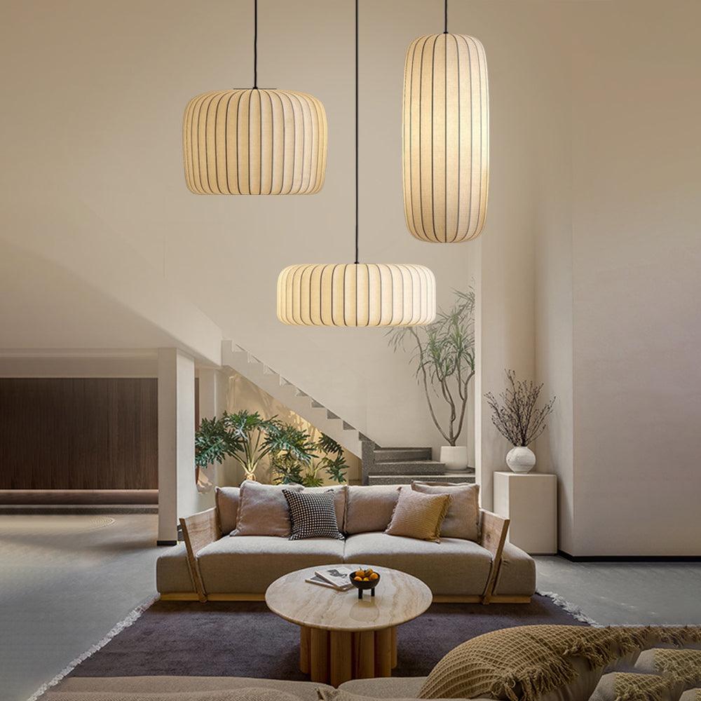 Silk Art Modern Pendant Lights for Living Room
