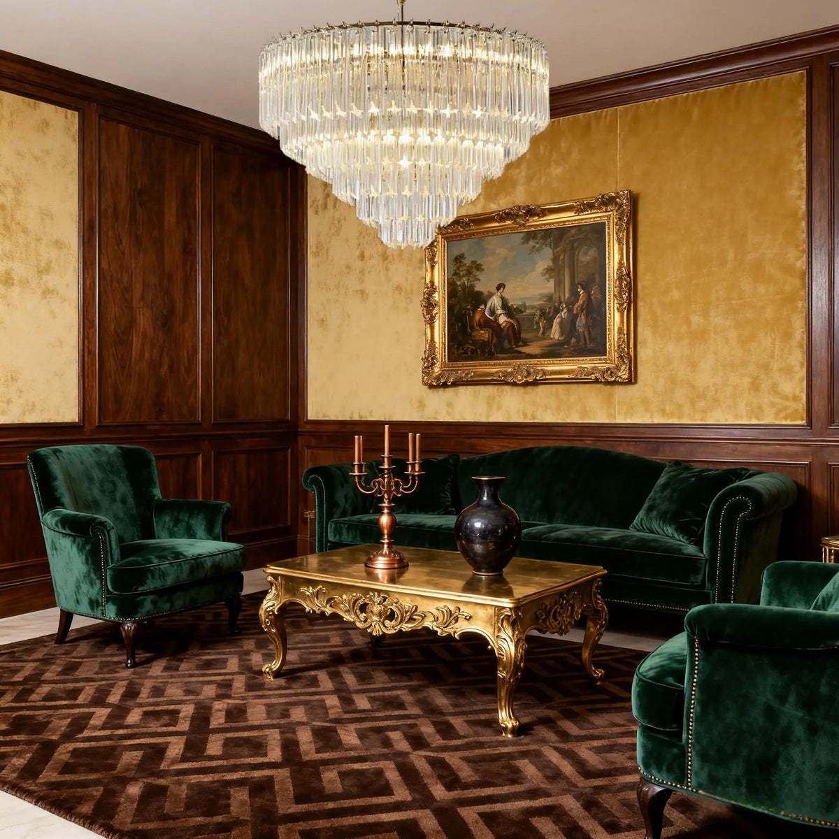 Luxury 6-Tiered Crystal LED Chandelier for Living Room