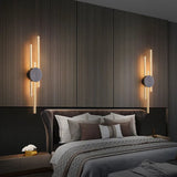 Decorative Eye-friendly Multi-Line Copper Wall Light for Living Room