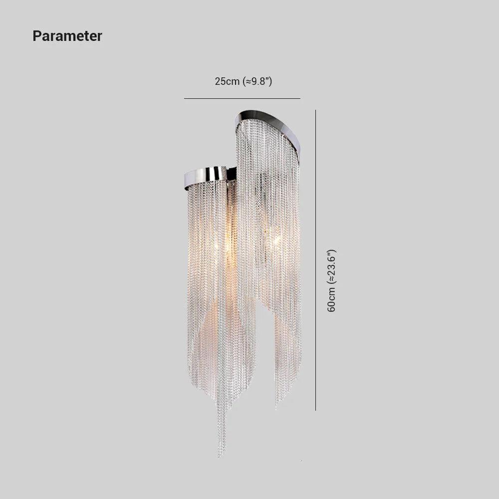 Silver Chain Modern Wall Lights - Clowas