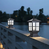 Modern Outdoor Pillar Lantern Light Metal IP65 for Garden