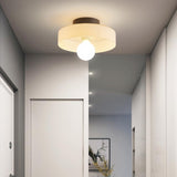 Nordic Round Glass Flush Mount Ceiling Light for Hallway