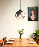 Gradient Eye-friendly Spherical Glass Pendant Light for Dining Room