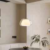 Cream Glass Pendant Lights for Kitchen Island