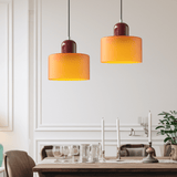 Minimalist Cream Small Glass Pendant Light for Dining Room