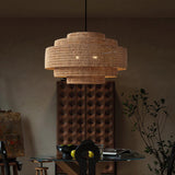 Vintage Rattan Pendant Light for Dining Room