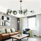 Scandinavian Smoked Glass Rotatable Chandelier