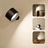 Black Rechargeable Magnetic Wall Light for Bedroom