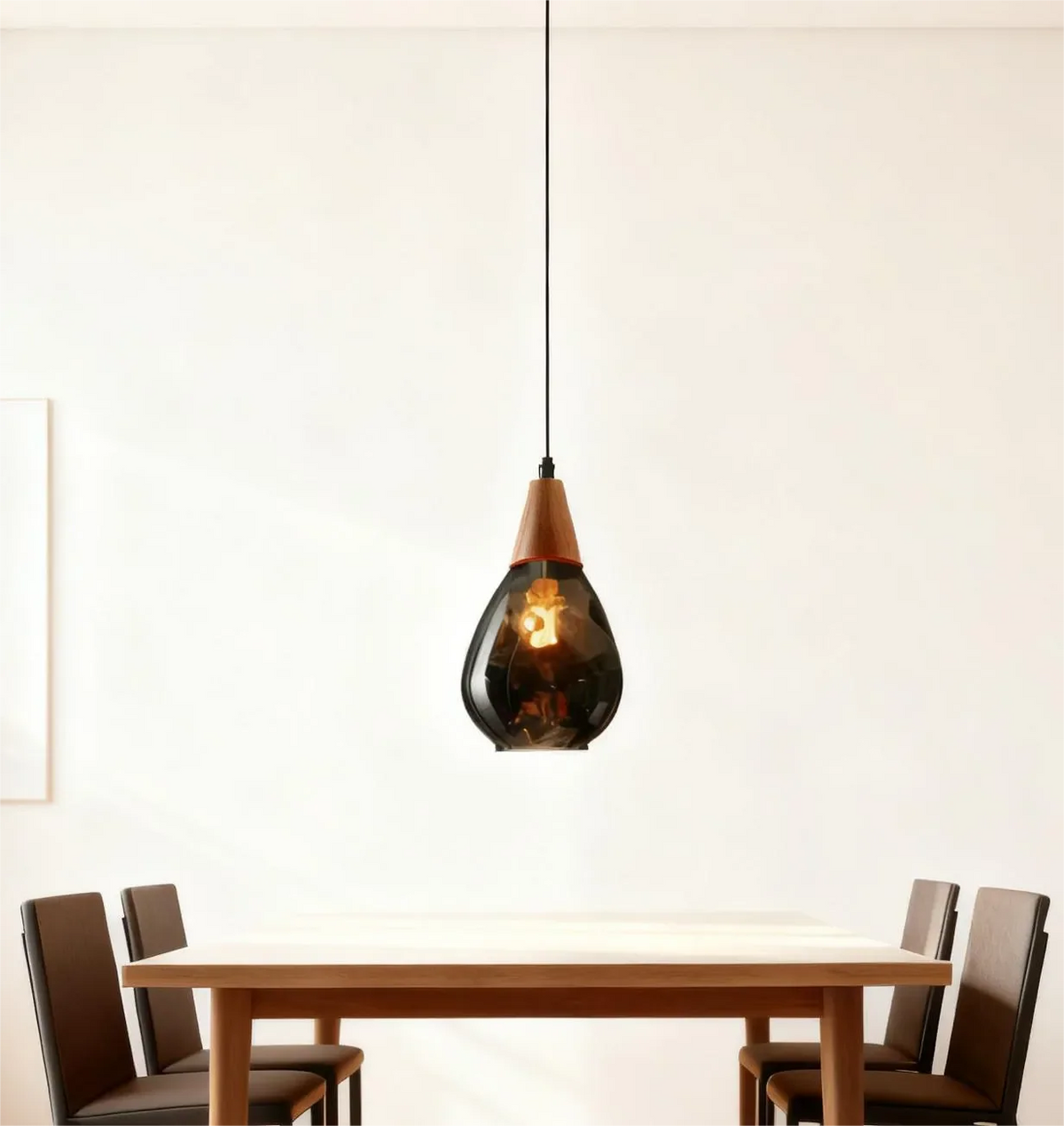 Artisan Glass Pendant Light Vintage Anti Glare for Dining Room