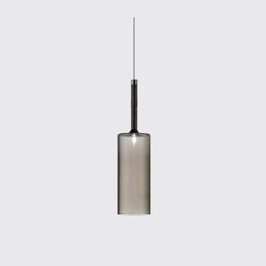 Colored Cylindrical Glass Living Room Pendant Light - Clowas