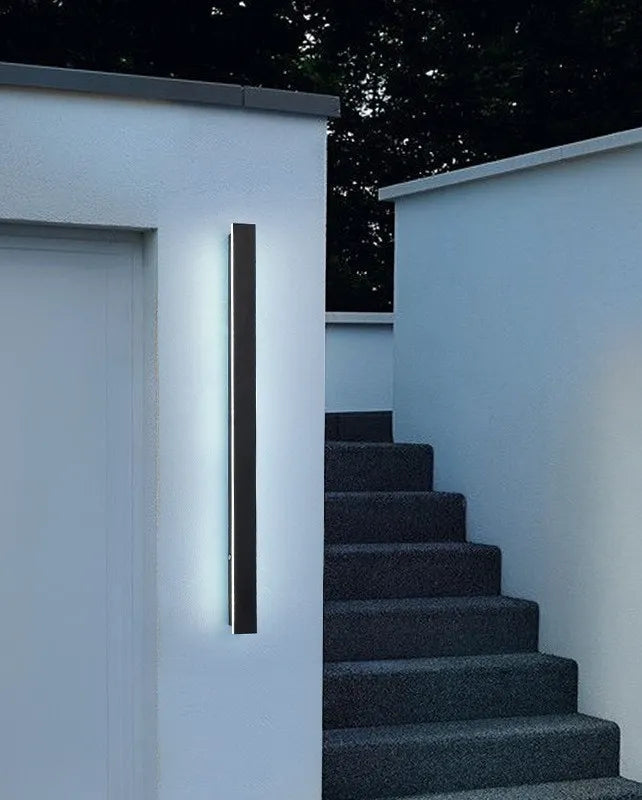 Minimalist Edge-Lit Waterproof LED Linear Wall Light