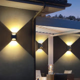 Outdoor Wall Mounted Light Black LED Waterproof Modern for Porch
