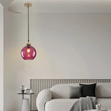 Nordic Multi-Coloured Water Ripple Glass Globe Pendant Light