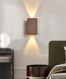 Slim Flat Up and Down Wall Sconce for Bedside