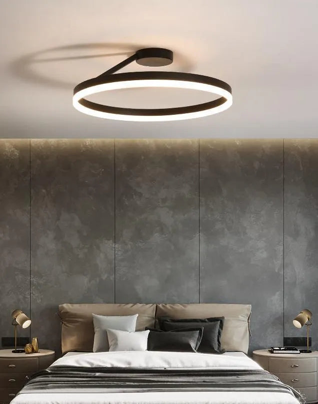 Modern Dimmable LED Ring Ceiling Light for Bedroom