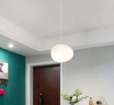 Decorative Pebble White Glass Pendant Light for Stairwell