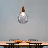 Vintage Handblown Glass Pendant Light Dimmable for Dining Rooms