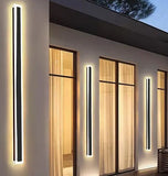 Black Minimalist Edge Radiation Linear LED Outdoor Wall Light