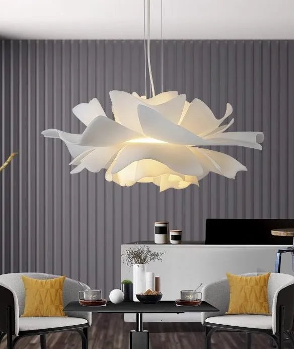Modern White Flower Pendant Light for Dining Room