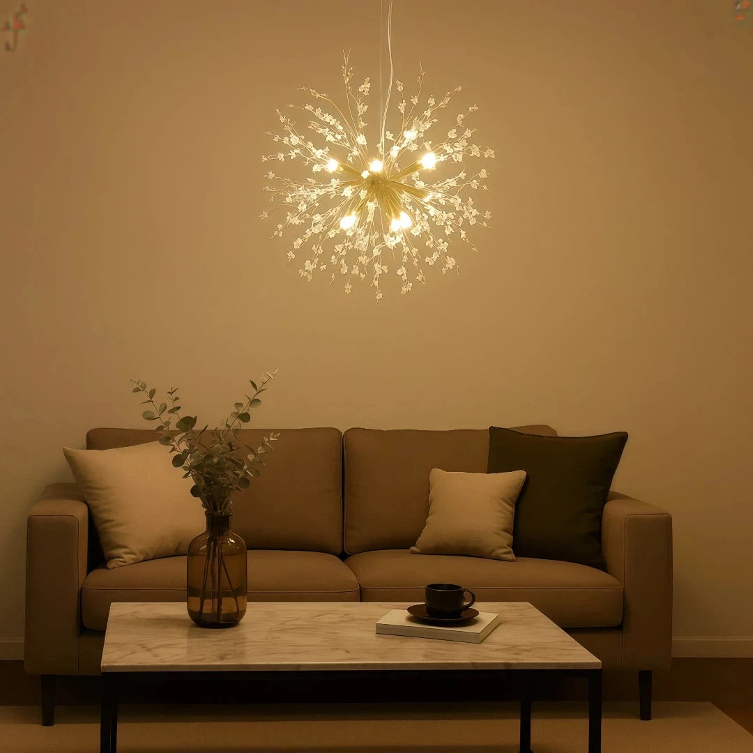 Crystal Dandelion Chandelier LED for Modern Dining Room