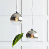 Modern Glass Globe Pendant Light Dimmable for Dining Room