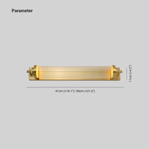 Ribbed Wall Light Bathroom Gold - Clowas