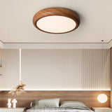 Circular Eye-Caring Lights for Wooden Bedroom Ceilings