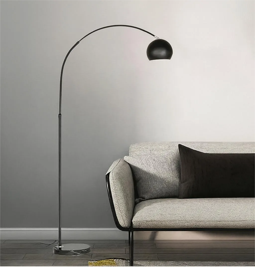 Nordic Curved Arc Floor Lamp with Fishing-Rod Design