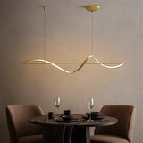 Contemporary Wave LED Pendant Light for Dining Room