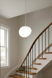 Decorative Pebble White Glass Pendant Light for Stairwell