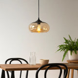 Retro Colorful Glass Pendant Light LED Dimmable for Dining Rooms