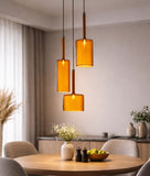 Modern Colourful Glass Pendant Light Dimmable for Dining Rooms