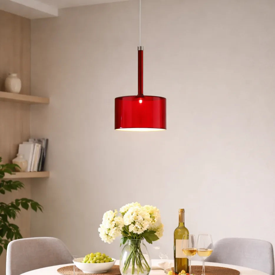 Modern Colourful Glass Pendant Light Dimmable for Dining Rooms