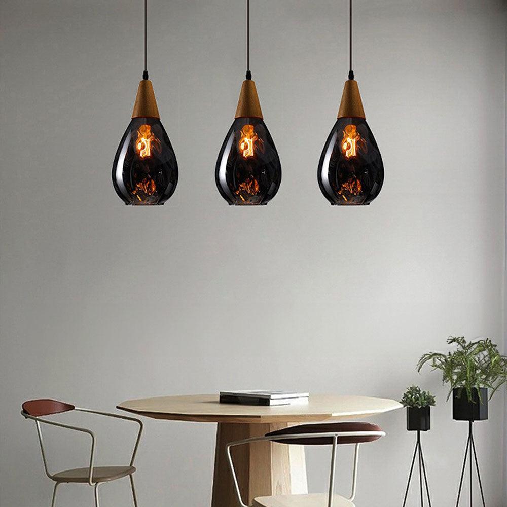 Vintage Glass Pendant Lighting for Dining Room Table